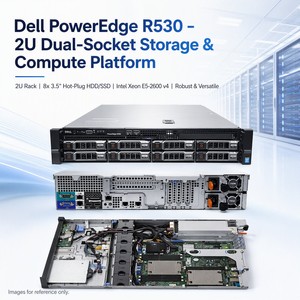 Servidor <span class=keywords><strong>Dell</strong></span> PowerEdge <span class=keywords><strong>R530</strong></span> 2U para Montaje en Rack, 2 Sockets, Procesador Intel Xeon, en Stock, 3 Unidades - Product Image 1