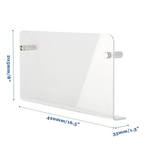 4Pcs Porte-revues mural Porte-brochures en acrylique transparent Porte-revues suspendu Porte-revues Littérature Stockage de livres - Product Image 2