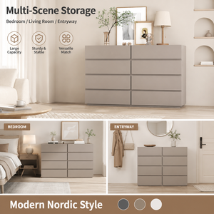 Modern Nordic <strong>8</strong> <strong>Drawer</strong> Luxury <strong>Chest</strong> <strong>of</strong> <strong>Drawers</strong> Cabinet Wooden Bedroom Living Room Storage Cabinet Furniture - Product Image 3