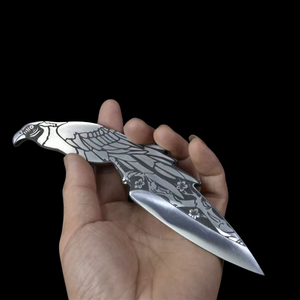 จีน Longquan ปลอมแปลงกุ้งฟูอุปกรณ์พิธีชงชาใบมีดชานกแก้วสแตนเลส - Product Image 3