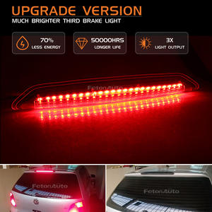 Troisième feu stop pour <span class=keywords><strong>VW</strong></span> <span class=keywords><strong>Polo</strong></span> <span class=keywords><strong>IV</strong></span> MK4 <span class=keywords><strong>9N</strong></span> 9N3 <span class=keywords><strong>Hatchback</strong></span> 2002-09, projecteur LED, feu arrière rouge, feu stop OEM : 6Q6945097 - Product Image 2