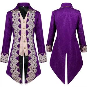 Costumes médiévaux européens victoriens en dentelle gothique, costumes d'Halloween, cosplay de films et de séries télévisées, robe à queue-de-pie - Product Image 6