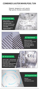 Brasserie verticale à chauffage vapeur 500L 5HL à deux réservoirs et quatre cuves en acier inoxydable 304 avec pompe et moteur - Product Image 6