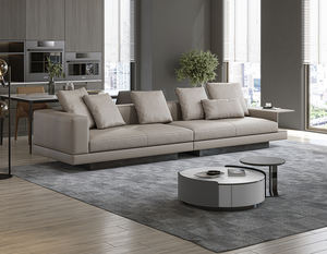 Divano in pelle italiana di fascia alta Mufang moderno a quattro posti con Design dritto di lusso in vera pelle di alta qualità - Product Image 4