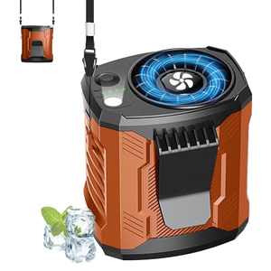 Ventilateur portable USB COTOP rechargeable, petit ventilateur de cou à clipser, mini turbo pour t-shirt, support de téléphone, cordon, lumière, 7000 tr/min, pour le bureau - Product Image 1