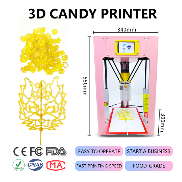 3D Food Printer Chocolate Printer 3D Candy Printer DIY Sugar Art Machine Smart Cookie Dessert Maker for Home Kids Party Gift