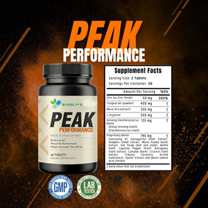 Comprimés Peak Performance pour l'amélioration des performances masculines, stimulant l'endurance, l'humeur et la libido, 60 comprimés, complément alimentaire naturel - Product Image 5