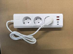 Multiprise 2A2C à 3 prises standard de l'UE avec rallonge de câble de <span class=keywords><strong>5</strong></span> pieds Commutateurs de prise de port USB Schuko ignifuges - Product Image 5