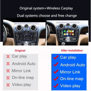 Dckloer không dây Carplay Android đài phát thanh tự động cho <span class=keywords><strong>Bentley</strong></span> Mulsanne 2011 2019 đài phát thanh xe hơi phản ánh <span class=keywords><strong>video</strong></span> Radar Detector cyberpunk - Product Image 3