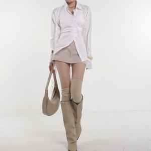 Nueva Blusa Casual de Mujer con Botones Delanteros, Tejida y Transpirable, con Rayas y Encaje Calado, Camisa Casual Sólida para Mujer - Product Image 2