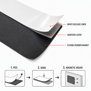 Feuille magnétique souple en vinyle imprimable A4 autocollante pour découpe et pliage industriels – Fabricant - Product Image 4