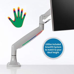 Single RGB <b>Gaming</b> Monitor Arm Desk Mount 20 Lighting Modes Touch Button <b>Control</b> Height Swivel Tilt Rotation Adjustable Stand - Product Image 2