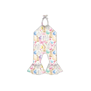 Gebreide bamboe romper met twee-weg rits, 200-220 gsm, herfst paashaas mode ruitpatroon, unisex voor baby's en peuters - Product Image 4