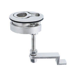 Nouveau verrou de pont rond en acier inoxydable 316 de 50 mm avec code d'angle intégré, loquet marin et de yacht avec rondelle - Product Image 1