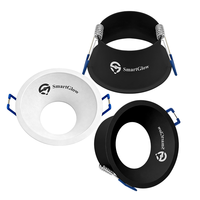 Support de Downlight LED Rond Blanc Noir, Boîtier de Lampe LED MR16, Module LED GU10, Spot LED MR16, Cadre de Downlight LED