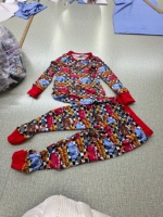 Pyjama décontracté imprimé à prix d'usine, 95% bambou 5% élasthanne, barboteuse bébé à manches longues et short, vêtements pour bébé doux pour la peau