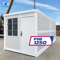 En gros Personnalisé Pas Cher Installation Rapide Pack Plat Pliant Conteneurs Maisons Préfabriquées Pour Les Constructions Site
