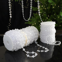 Weihnachtsbaum-Dekorationen Kleine Perlenketten-Girlande DIY Perlenbänder Feiertagszubehör Ornamente Fenster-Dekoration