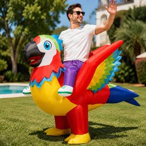 Custom Halloween Parrot <b>Ride</b>-<b>On</b> Inflatable <b>Costume</b> for Cosplay Holiday Parties & Events - Product Image 6