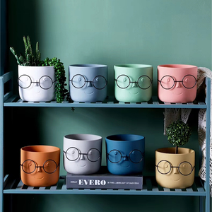 Vasi <span class=keywords><strong>per</strong></span> <span class=keywords><strong>Piante</strong></span> Succulente a Forma di Viso in Stile Nordico, Portafiori in Ceramica <span class=keywords><strong>per</strong></span> Decorazione Casa - Product Image 1