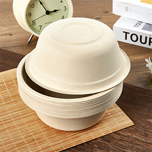 Emballage alimentaire jetable en bagasse de canne à sucre biodégradable de 32 oz, forme personnalisée, pour salade de fruits, avec couvercle pour <span class=keywords><strong>Poke</strong></span> <span class=keywords><strong>Bowl</strong></span>, ECO EARTH Travel - Product Image 3
