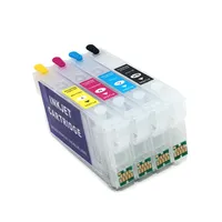 4 Warna/Set 812 812XL Kartrid Tinta Isi Ulang dengan Chip untuk Epson WF-7820 WF-7840 WF-7310 EC-C7000 WF-7845
