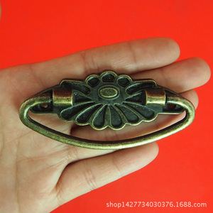 <b>Antique</b> Alloy Drawer Handle Oval Traditional Chinese Style B11 Durable Furniture Pull - Product Image 4