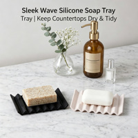 Support à Savon Antidérapant en Silicone Flexible pour Gros Savons Faits Main – Évacuation Rapide de l'Eau pour Salle de Bain, Vasque, Douche, Évier de Cuisine