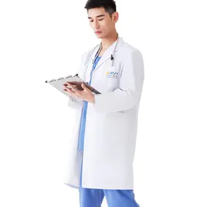 의사의 실험실 코트 성인 의상 화이트 병원 코트 전체 길이 화이트 코트 전문 컬렉션