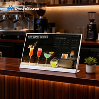 Tablero de Menú Digital con Pantalla Táctil Personalizado de Fábrica, Pantalla LCD de 15.6 Pulgadas, Sistema Android con WiFi para Menú Interactivo