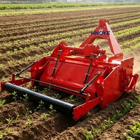 Sarcleuse rotative robuste pour tracteur à 4 roues, avec butteuse à 2 rangs