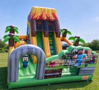 Aire de jeux gonflable Adventure Mining World, château gonflable robuste en PVC pour location événementielle