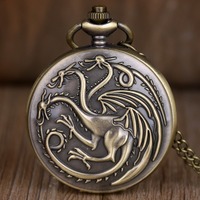 Montres de poche squelette antiques pour hommes et femmes, montre à quartz tendance en bronze avec design de train, montre de poche en alliage avec chaîne et collier