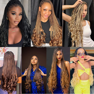 Factory Cheap Premium Synthetic Hair <strong>Attachments</strong> Straight <strong>Curly</strong> Crochet Hair Braids Spiral Curls Braiding Hair for Women - Product Image 3