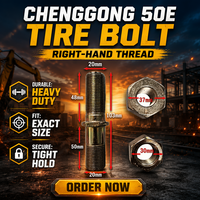 Boulon de roue à filetage droit pour chargeuse sur pneus Chenggong 50E, pièce de rechange OEM, pièce de rechange de rechange