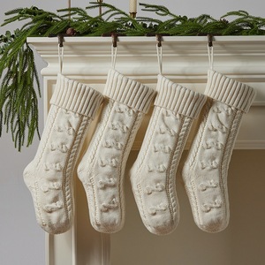Wholesale Personalized <b>Christmas</b> <b>Stocking</b> 18 Inches <b>Large</b> Size Twist Knitted <b>Christmas</b> <b>Stockings</b> - Product Image 4