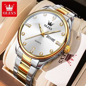   Montre à quartz classique de luxe pour homme, étanche, en acier inoxydable, avec calendrier, logo personnalisé de la marque OEM 3621 - Product Image 1