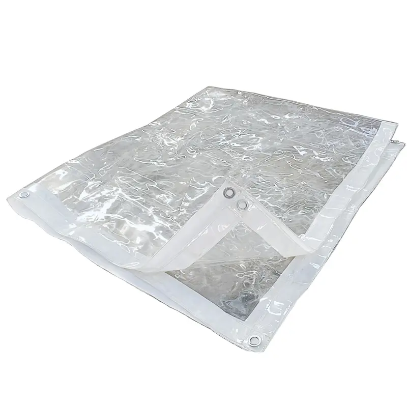 قماش شفاف من الفينيل PVC مقاوم للماء غطاء قماش من البلاستيك أغطية نوافذ وأغطية ستائر للحدائق والفناء