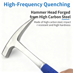 광산 지질학 망치 지질 탐사 OEM 맞춤형 지원을위한 뾰족한 플랫 헤드 벽돌 망치 - Product Image 3