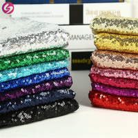 Tissu en filet à sequins multicolores pour robes, motif chaotique, vente en gros
