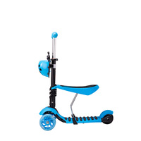 Trottinette Enfant 3-en-1 Mi Gao, Modèle 3 Roues avec Frein Arrière, Charge Maximale 80kg, pour Enfants de 2 à 12 Ans, Utilisable comme Skateboard et Voiture à Roulettes