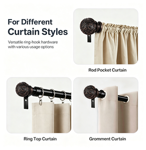 <span class=keywords><strong>Set</strong></span> Tiang Gorden Logam Art Deco Berkualitas Tinggi dengan Desain Anti-Karat Ramah Lingkungan untuk Penggunaan di Jendela Ruang Tamu - Product Image 6