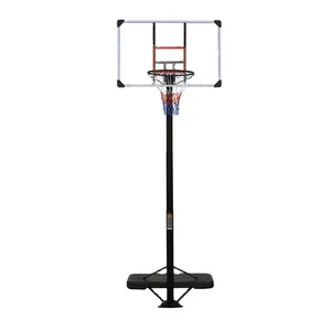 IUNNDS户外篮球架10英尺可调可移动便携式44英寸背板成人篮球架系统