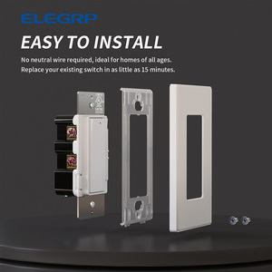 Elegrp chúng tôi trượt thanh trang trí chuyển đổi kỹ thuật số <span class=keywords><strong>Dimmer</strong></span> chuyển đổi ánh sáng cho 300W Dimmable dẫn CFL đèn và 600W Inc Hal - Product Image 6