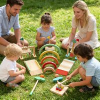 Ensemble de jeu de mini-golf personnalisé à faire soi-même et cadeau, jeu d'entraînement à l'équilibre intérieur/extérieur, jouet de golf en bois pour enfants de 5 à 7 ans