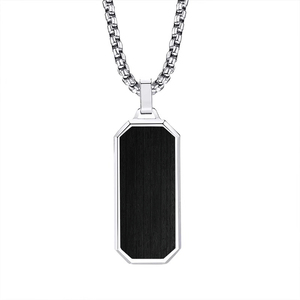 Collar Unisex <span class=keywords><strong>de</strong></span> Acero Inoxidable 316L Chapado en <span class=keywords><strong>Oro</strong></span> PVD <span class=keywords><strong>de</strong></span> 18K, Colgante Geométrico Rectangular con Incrustaciones <span class=keywords><strong>de</strong></span> Madera Natural, Joyería Personalizada - Product Image 1