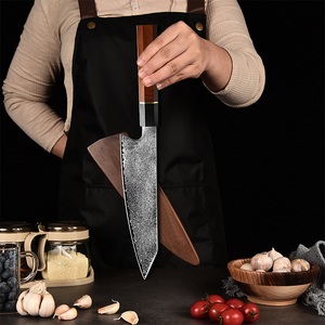 Vendedor superior de madera maciza de Damasco de acero inoxidable de 8 pulgadas cuchillo de cocina rebanador cuchillo de Chef de cocina - Product Image 6