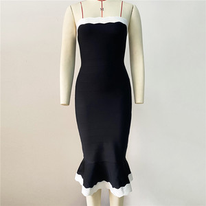 Vestidos de fiesta de noche negros con lentejuelas y aberturas altas, vestidos de fiesta negros sexis con tirantes finos, vestidos de graduación para mujer 2023 con cola extraíble - Product Image 5