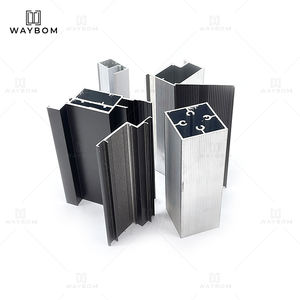 Fabricante de China, marco de aluminio de 50 perfiles, puertas de madera invisibles con bisagras ocultas y cerradura magnética, puerta ecológica, perfil de aluminio - Product Image 2