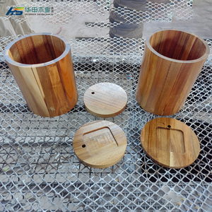 Soporte <span class=keywords><strong>para</strong></span> utensilios de madera de acacia <span class=keywords><strong>para</strong></span> encimera, soporte <span class=keywords><strong>para</strong></span> espátula de cocina giratorio de 360 °, organizador de almacenamiento Caddy - Product Image 2